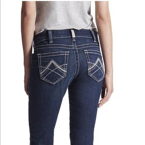 R.E.A.L. Mid Rise Stretch Icon Stackable Straight Leg Ariat Jeans Size 25 R